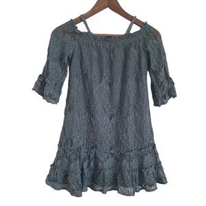 women's Shirt Faith & Flower Blouse lace off the shoulder size small babydoll